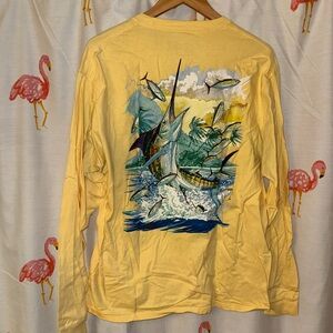 Guy Harvey men’s L yellow long sleeve